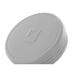 Speedometer cover Vespa 50 n, l, r, grey, round, Ø 52mm, squared emblem
