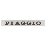 Badge PIAGGIO, for Vespa PX seat, adhesive, 130x19mm