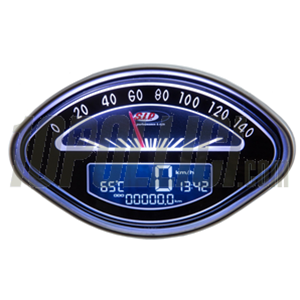 Speedometer rev counter SIP 2.0 for Vespa VBA, VBB, GL, GS, SS, Sprint, 14.000rpm, face: black