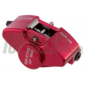 Brake caliper SIP 2 pistons Ø 31,5 mm, Vespa PX '98, MY, '11, kit GRIMECA - red anodized