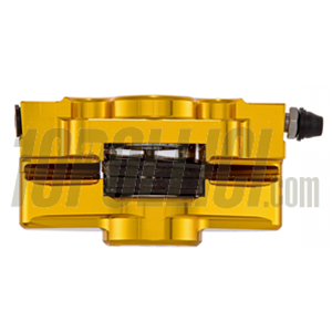 Brake caliper SIP 2 pistons Ø 31,5 mm, Vespa PX '98, MY, '11, kit GRIMECA - anodized gold