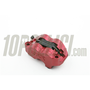 Pinza freno radiale ADELIN, 4 pistoncini, interasse fori 82mm, rossa