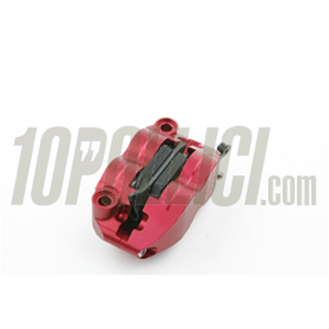 Pinza freno radiale ADELIN, 4 pistoncini, interasse fori 82mm, rossa