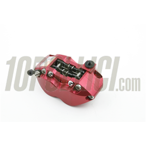 Pinza freno radiale ADELIN, 4 pistoncini, interasse fori 82mm, rossa