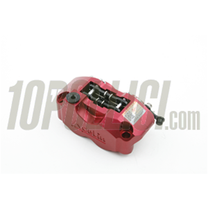 Pinza freno radiale ADELIN, 4 pistoncini, interasse fori 82mm, rossa
