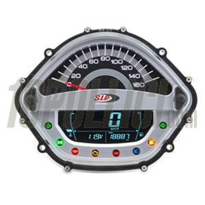 Speedometer rev counter SIP for Vespa 125-300cc GTS, GTS Super '14, 160Km/h-mph, 16.000rpm, face silver, white numbers
