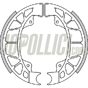 Brake pads POLINI "for Race" rear Vespa 50 ET4, ET2, LX, Primavera, S, LX, Sprint, 125-150 ET4, LX, LT