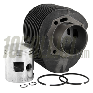 Kit cilindro PIAGGIO by SIP 200cc per Vespa 180 Rally, Ø 66,5mm, ghisa, 3 travasi, corsa 57mm, 2 fasce elastiche, senza testa