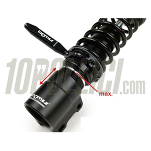 Shock absorber front -BGM PRO SC/F1 SPORT, 240mm- Vespa PX80, PX125, PX150, PX200, T5 125cc - black