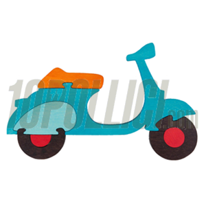 Puzzle "Vespa" in legno, l=200mm, h 122,0mm, 7 pezzi, fatto a mano in Italia