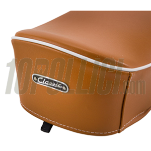 Seat SIP "Classic" for Vespa 50, Special, 90, 125 ET3 Primavera - LIGHT BROWN