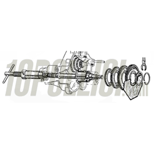 Feeler Gauge SIP spacer gear 0,05-0,10-0,20-0,40 mm, for checking axial clearance