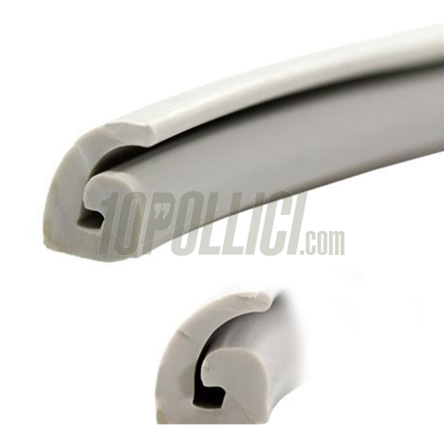 Rubber side panels ARIETE for Vespa V30, V33T, VM1-2T, VN1-2T, VNA, VNB, VL, VB1T, VBA, VBB, GS150, grey, l=3000 mm