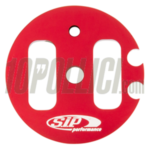 Gear pulley SIP Vespa 125 VNB3-6, 150 VB1, VBA, VBB, VGLA-B, T3-T4, GS VS2-5, 160 GS, Ø 44 mm, aluminium, CNC machined, red anodized