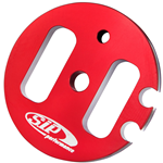 Gear pulley SIP Vespa 125 VNB3-6, 150 VB1, VBA, VBB, VGLA-B, T3-T4, GS VS2-5, 160 GS, Ø 44 mm, aluminium, CNC machined, red anodized
