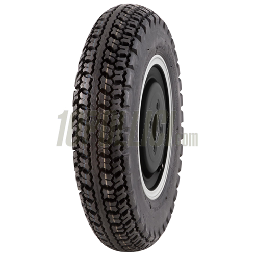 Tyre SIP CLASSIC 3.50-8", 53P TL, reinforced, >150km/h, on alloy wheel rim SIP black with polished edge 2.15-8" tubeless Vespa 98, 125 V1-15, V30-33, VU, VM, VN, VNA, Hoffmann, VNB, ACMA, 50 VL, VB, VBA, VBB