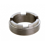 Castle Nut SIP, h 12,0mm, 4 slots, 6mm, bearing front wheel, for Vespa 50, 90, 125 ET3 Primavera, Ø (inner) 24mm, (outer) 34mm, left-handed thread
