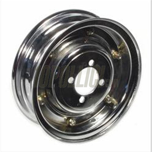 Cerchio in acciaio 2.10-8 scomponibile cromato Vespa 98, 125 V1-15, V30-33, VU, VM, VN, VNA, Hoffmann, VNB, ACMA, 150 VL, VB, VBA, VBB