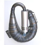 Racing exhaust VMC KIFLY Vespa 50, 90, 125 ET3 Primavera, hub spacing 62mm