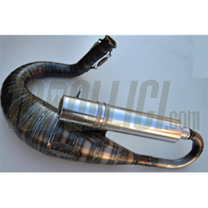 Racing exhaust VMC 52 Girata Vespa 50, 90, 125 ET3 Primavera, PK - for 180° cylinders