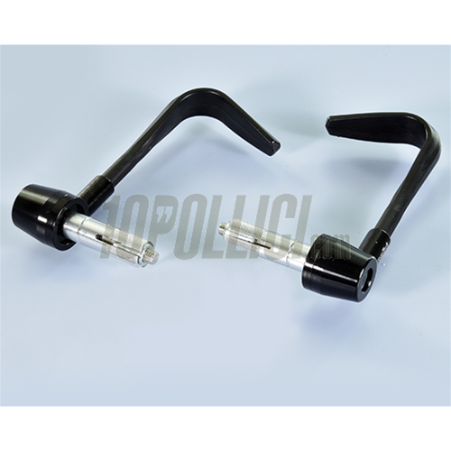 Lever protection POLINI DX+SX, aluminium and nylon, Ø18/20mm, black