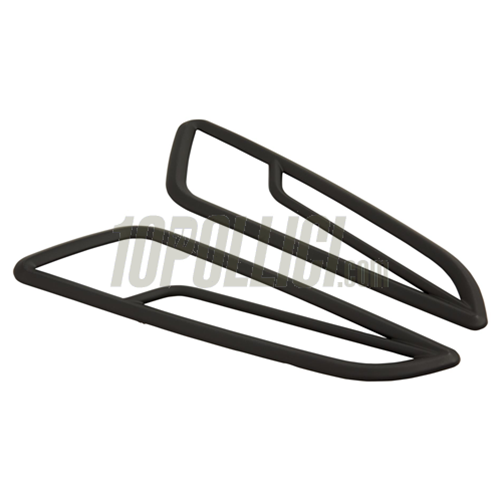 Griglie frecce anteriori per Vespa Primavera, Sprint 50-150ccm 2T/4T AC, plastica, nere opache, fissaggio adesivo