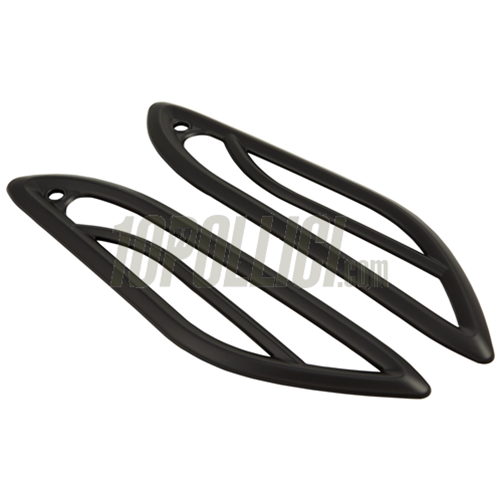 Grill indicator, rear, Vespa Primavera, Sprint 50-150ccm 2T/4T AC, plastic, matt black, adhesive coating