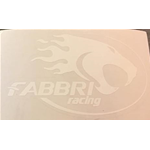 ADESIVO FABBRI RACING cm.12X7 - bianco