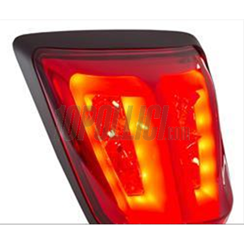 Rear Light LED, for Vespa Primavera/Sprint 50-150ccm, rear light socket: LED, brake light socket: LED, E1 mark, lens: red, edge: black matt