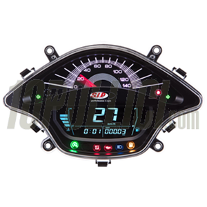 Speedometer Rev Counter SIP for Vespa Primavera, Sprint 50-150ccm 2T/4T AC - 140 (km/h/mph) / 14.000, faceplate black