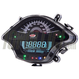 Speedometer Rev Counter SIP for Vespa Primavera, Sprint 50-150ccm 2T/4T AC - 140 (km/h/mph) / 14.000, faceplate black