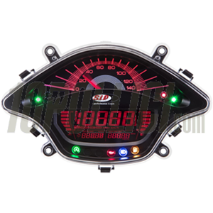Speedometer Rev Counter SIP for Vespa Primavera, Sprint 50-150ccm 2T/4T AC - 140 (km/h/mph) / 14.000, faceplate black