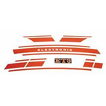 Adesivi laterali Vespa 125 ET3 - ELECTRONIC - rossi