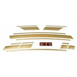 Adesivi laterali Vespa 125 ET3 - ELECTRONIC - oro