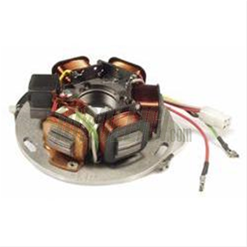 Stator plate PIAGGIO Vespa PX 125-150-200 E, Lusso, with battery, 7 wires, 5 coils, 80watt