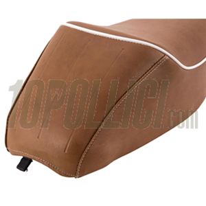 Sella SIP "Classic" per Vespa 50, Special - MARRONE RETRO' RAL 8024 con bordino bianco