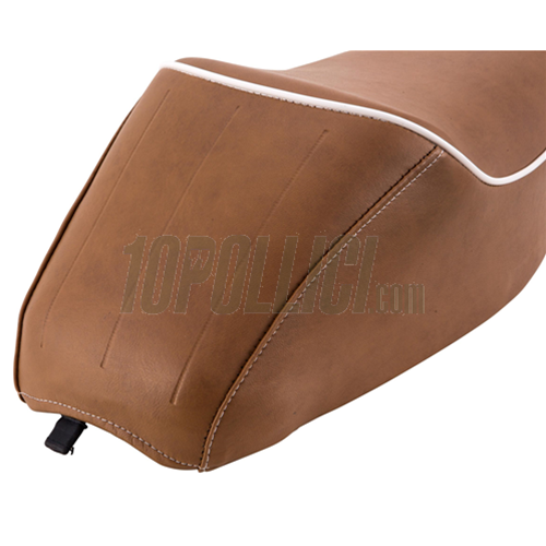 Sella SIP "Classic" per Vespa 50, Special - MARRONE RETRO' RAL 8024 con bordino bianco