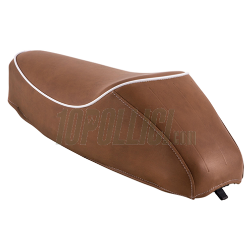 Sella SIP "Classic" per Vespa 50, Special - MARRONE RETRO' RAL 8024 con bordino bianco