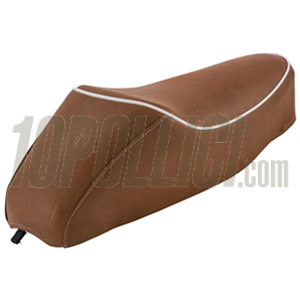 Sella SIP "Classic" per Vespa 50, Special - MARRONE RETRO' RAL 8024 con bordino bianco