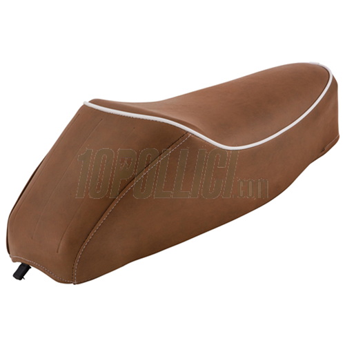 Sella SIP "Classic" per Vespa 50, Special - MARRONE RETRO' RAL 8024 con bordino bianco