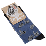 Socks SIP Vespa models, blue/black, unisex, size 36-40, 80% cotton, 17% polyamide, 3% elastan