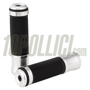 Manopole SIP Vespa PX, Arcobaleno, T5, '98, MY, in alluminio, argento anodizzato, Ø 24 mm, l 125 mm