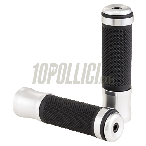 Manopole SIP Vespa PX, Arcobaleno, T5, '98, MY, in alluminio, argento anodizzato, Ø 24 mm, l 125 mm