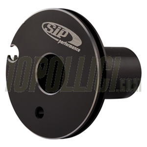 Throttle roll SIP Vespa 50, 90, 125, PV, GT, GTR, Super, GL, Sprint, Veloce, Super, Rally, Ø 47mm, short stroke, aluminium, CNC machined, black anodized