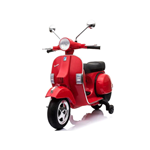 Scooter per bambini Vespa PX, elettrico 12V, rosso, incl. batteria e caricabatteria