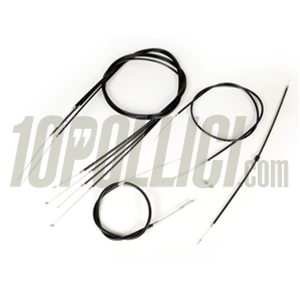 Cable Kit BGM PRO, PE inliner, for Vespa PX 125, 150, 200, PE 200, black