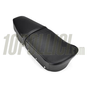 Seat Lambretta 125 LI 3°, LI S, 150 LI 3°, LI S, SX, 175 TV3°, 200 SX, black, with belt