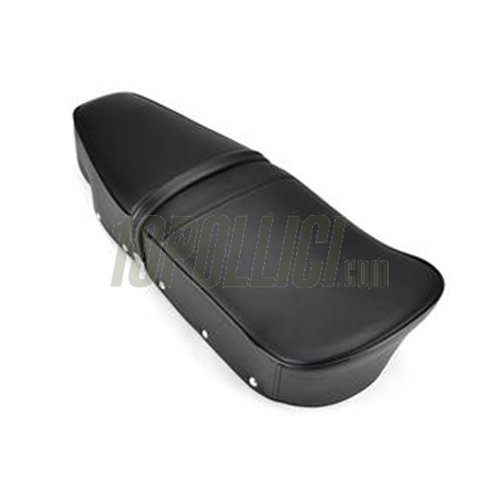 Seat Lambretta 125 LI 3°, LI S, 150 LI 3°, LI S, SX, 175 TV3°, 200 SX, black, with belt