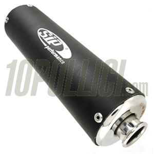 Silenziatore per espansioni SIP PERFORMANCE NG/2.0 e PM Tuning, l=270 mm, Ø=77 mm, Øi=25 mm, alluminio, nero opaco