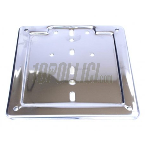 Number plate frame Vespa 180x180, polished stainless steel